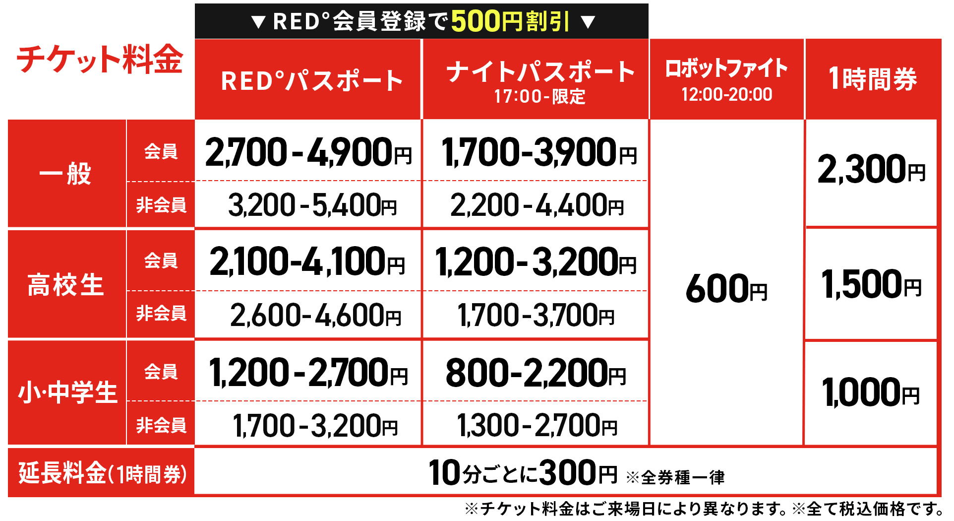 TICKETS | RED° TOKYO TOWER OFFICIAL WEBSITE